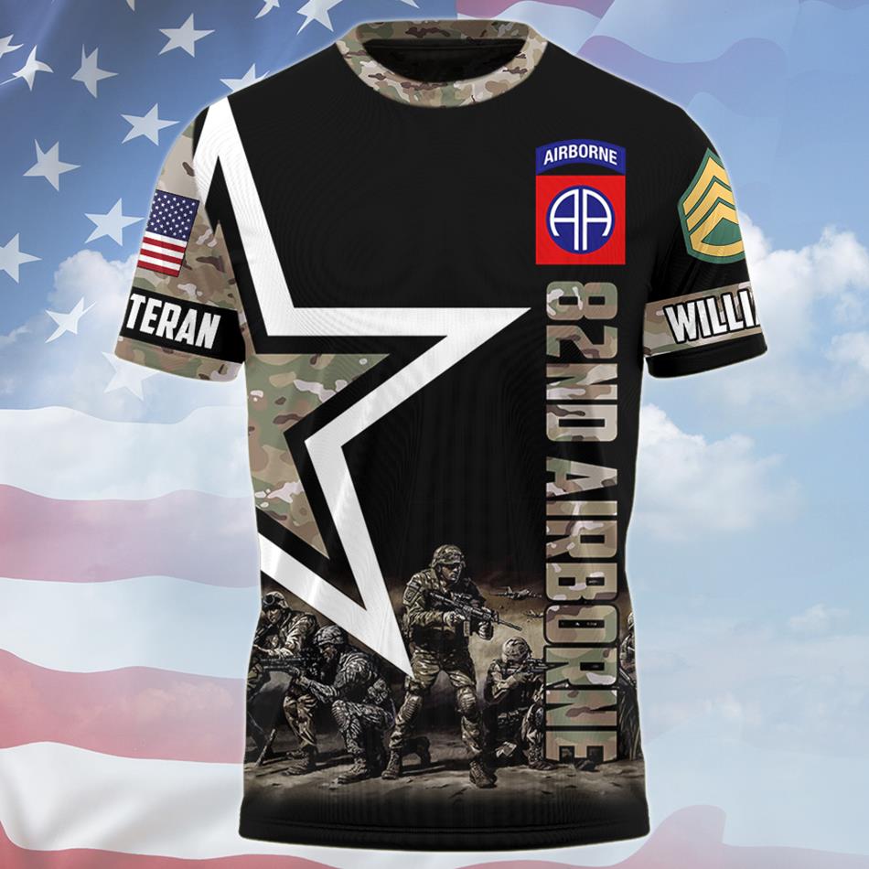 Custom Camouflage Division Personalized Veteran All-Over Print Hoodie - Gift Idea For Veteran H2511 Trna