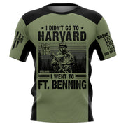Shirt I Didn't Go To Harvard I Went To Fort Benning Personalized All Over Print Shirt For Veteran H2511
