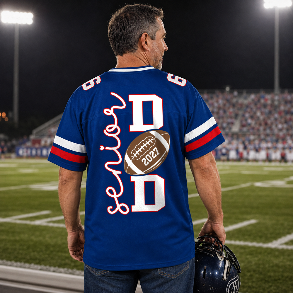 Custom Senior Mom 2027 Football Photo Shirt,  Football Mom Shirt L0411 Hv01