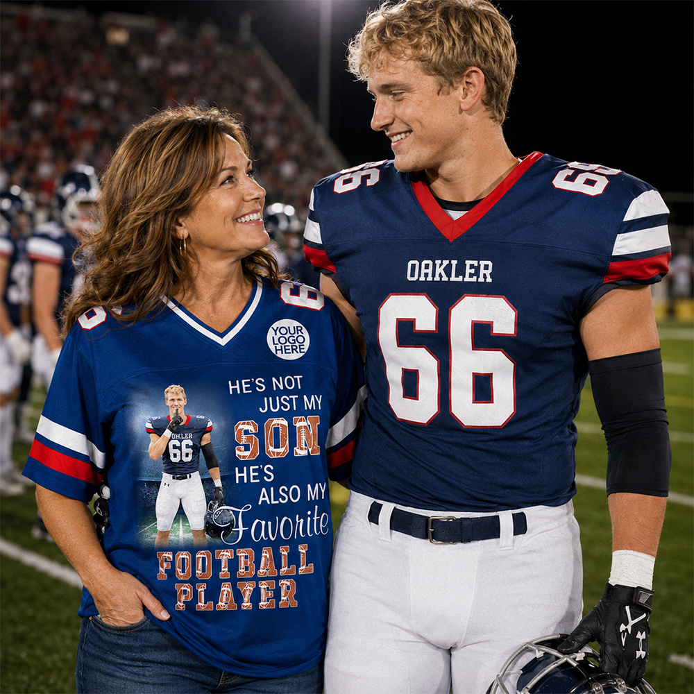 Custom Senior Mom 2027 Football Photo Shirt,  Football Mom Shirt L0411 Hv01