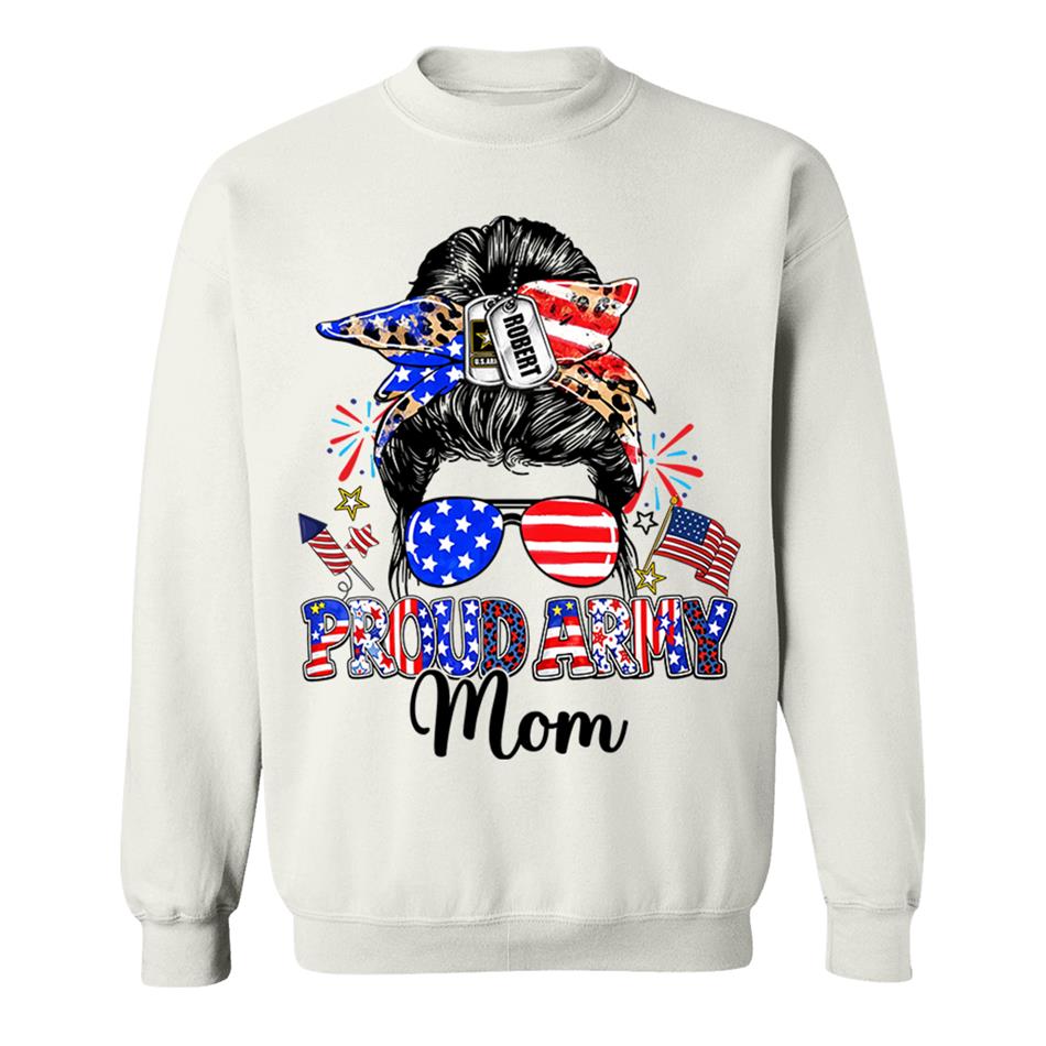 Proud Army Mom Custom Shirt For Proud Military Mom Sister Wife Grandma 4Th July Shirt H2511 Trna