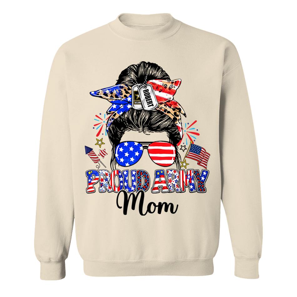 Proud Army Mom Custom Shirt For Proud Military Mom Sister Wife Grandma 4Th July Shirt H2511 Trna
