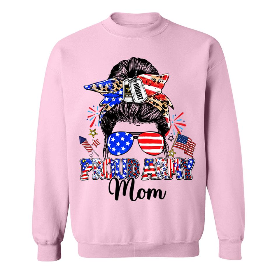Proud Army Mom Custom Shirt For Proud Military Mom Sister Wife Grandma 4Th July Shirt H2511 Trna