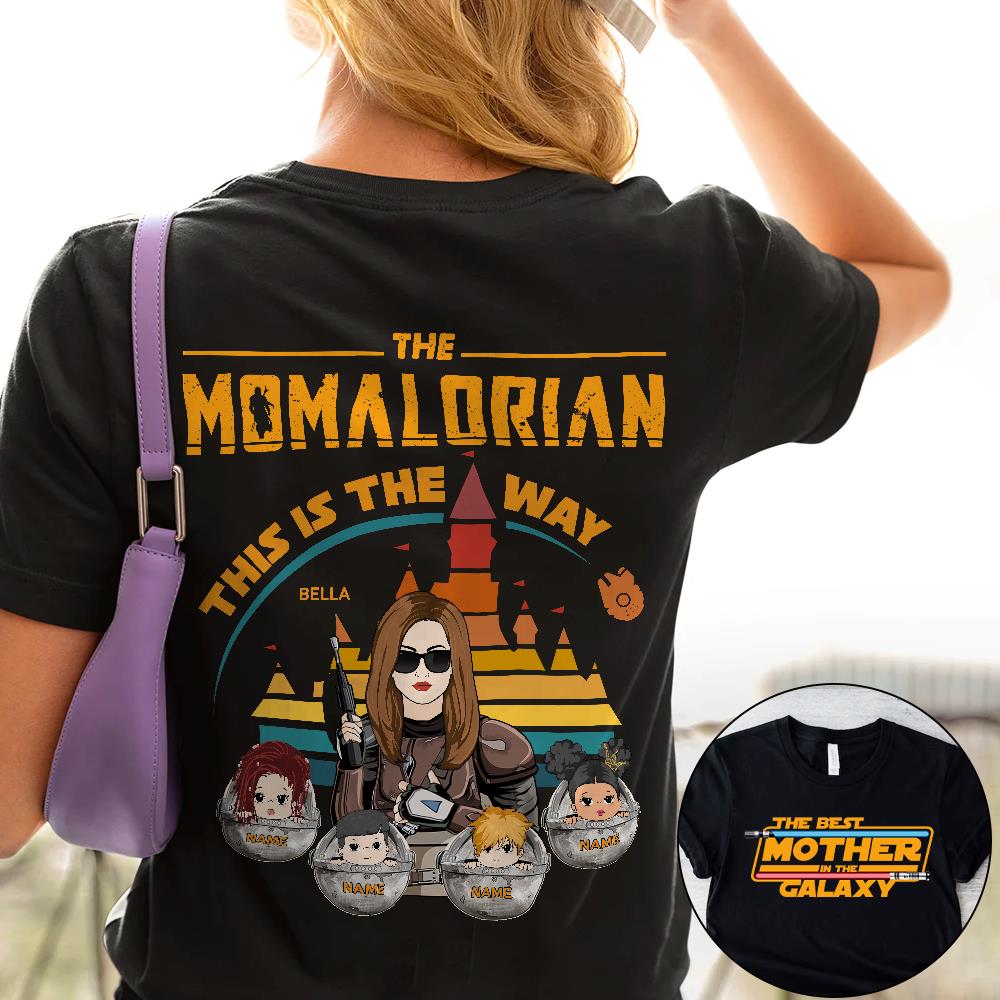 The Momalorian This Is The Way - Personalized Back Print Shirt