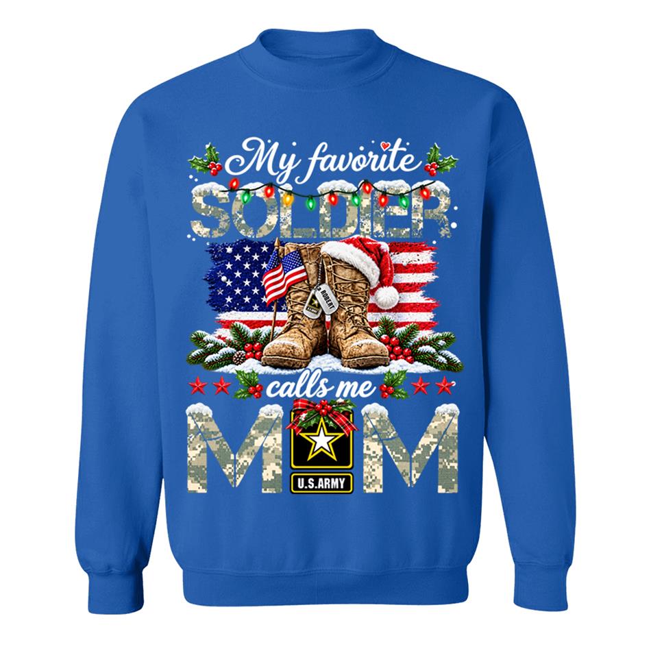 Personalized Shirt My Favorite Soldier Calls Me Mom Custom Shirt For Proud Army Mom Dad Grandma Family Christmas Shirt H2511 Trna KL07