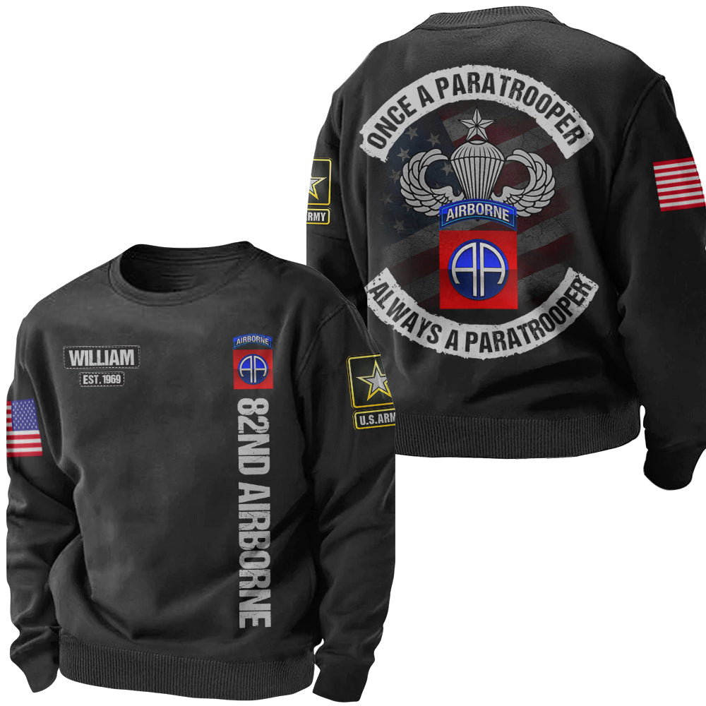 Once A Paratrooper Always A Paratrooper Personalized All Over Print Shirt For Veteran H2511