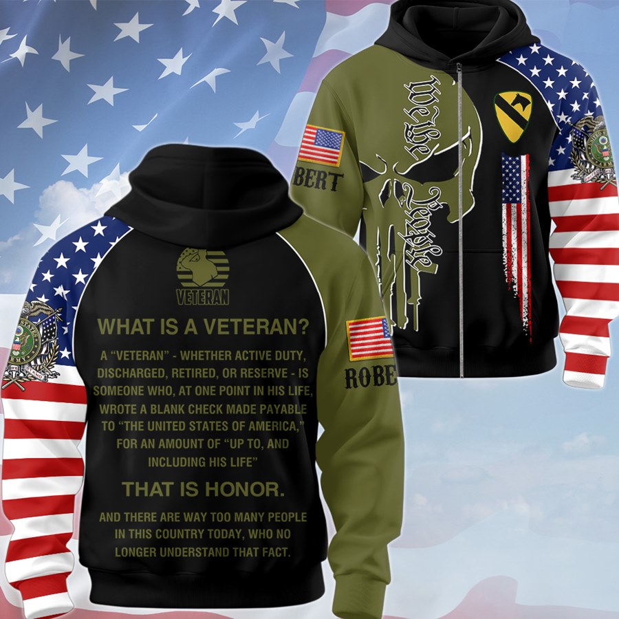 What Is A Veteran Skull We The People Custom All Branches Division All Over Print Shirt Gift For Veterans Dad Grandpa H2511 Trna