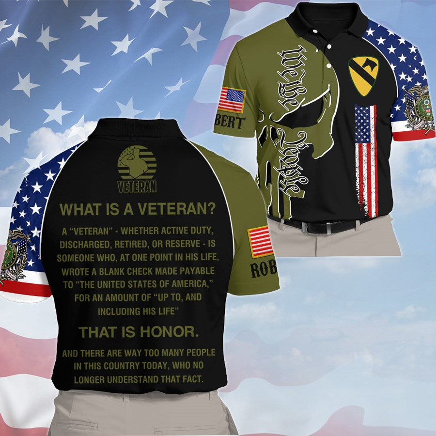 What Is A Veteran Skull We The People Custom All Branches Division All Over Print Shirt Gift For Veterans Dad Grandpa H2511 Trna