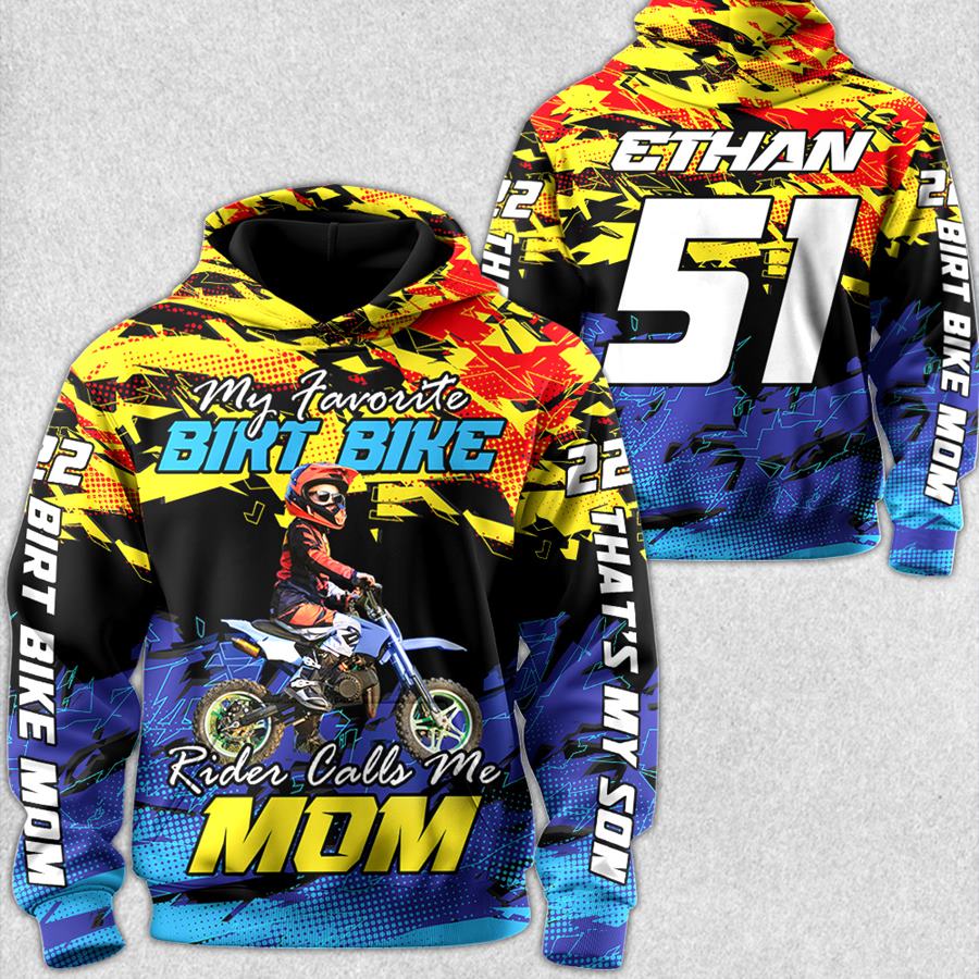 My Favorite Dirt Bike Rider Calls Me Mom All Over Print Shirt Gift For Motocross Family Rider Lovers Shirt H2511 Trna