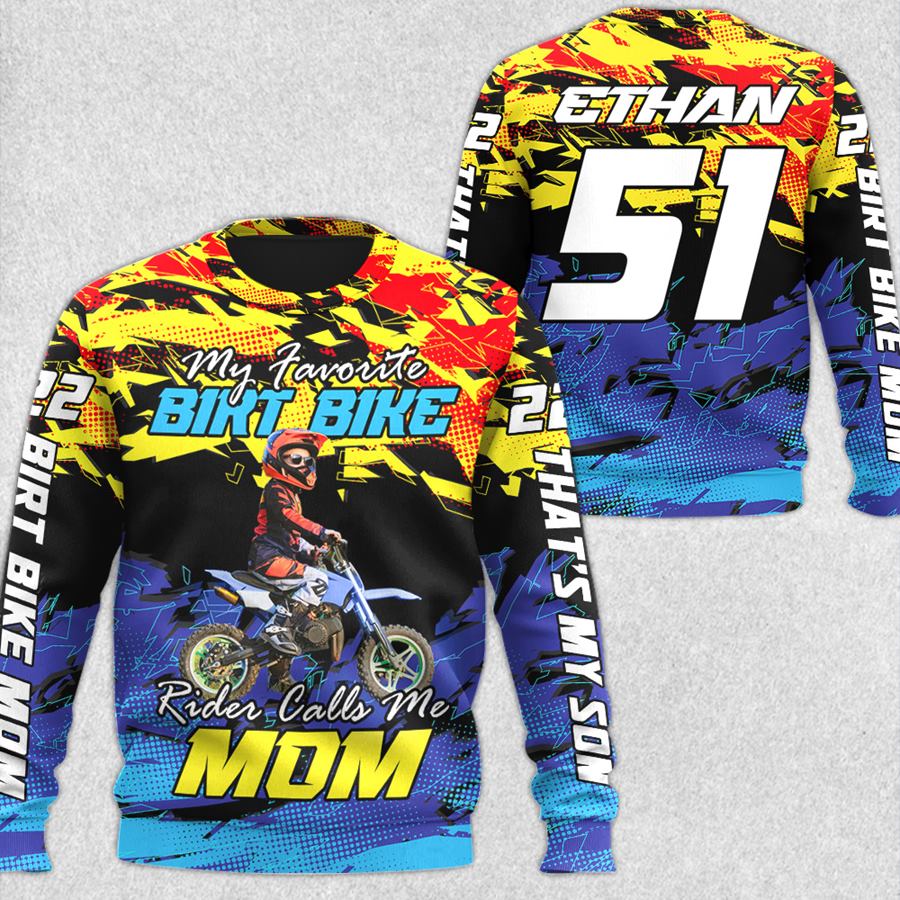 My Favorite Dirt Bike Rider Calls Me Mom All Over Print Shirt Gift For Motocross Family Rider Lovers Shirt H2511 Trna