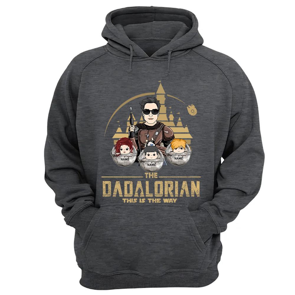 The Dadalorian This Is The Way Custom Shirt For Dad, Father Day Gifts for Dad Funny Dad Tshirt Cool Daddy Nh00