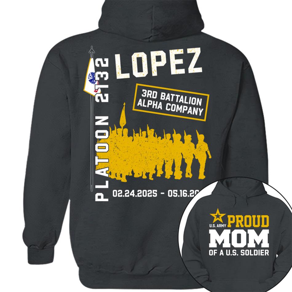 Proud Mom Of A US Soldier Custom Graduation Shirt For US Military Mom Dad Family Proud Shirt For Graduationn Day H2511 Trna