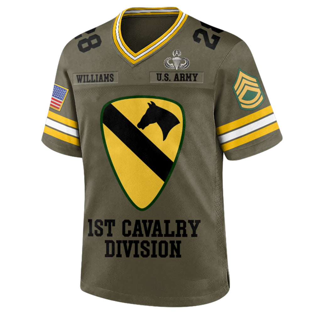 US Military Football Jersey Custom All Branches Division Unit Gift for Veteran H2511