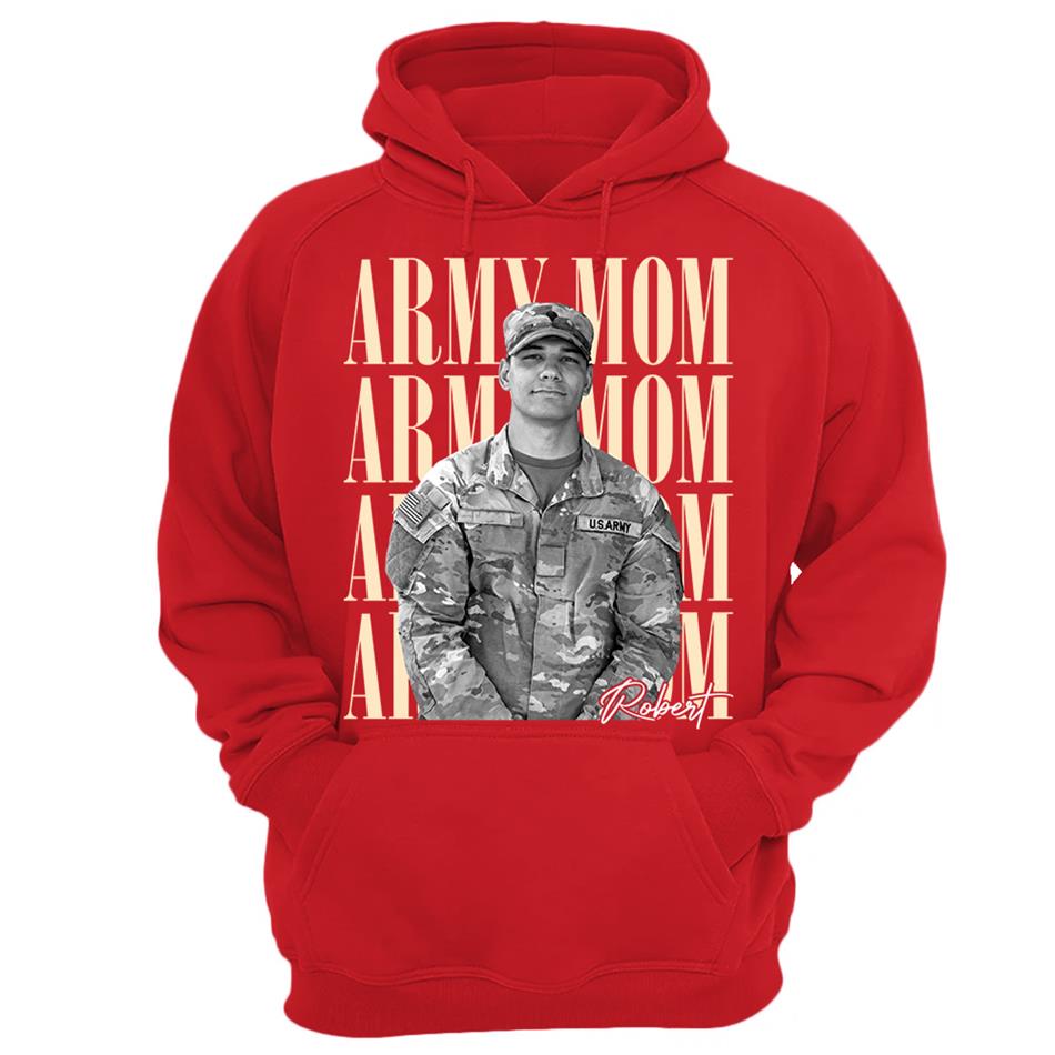 Retro Vintage Photo And Proud Military Family - Personalized Shirt Custom Graduate Picture Shirt Military Family Matching Shirt H2511 Trna