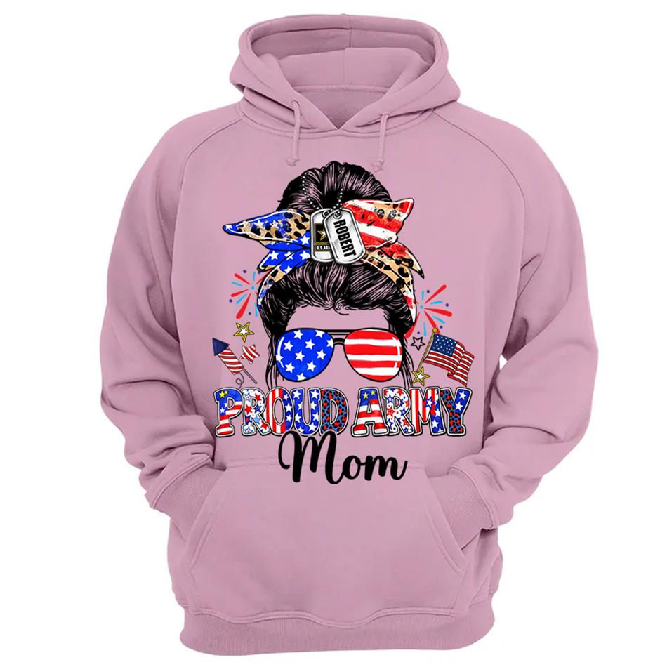Proud Army Mom Custom Shirt For Proud Military Mom Sister Wife Grandma 4Th July Shirt H2511 Trna