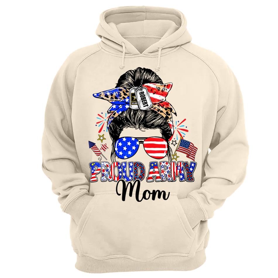 Proud Army Mom Custom Shirt For Proud Military Mom Sister Wife Grandma 4Th July Shirt H2511 Trna