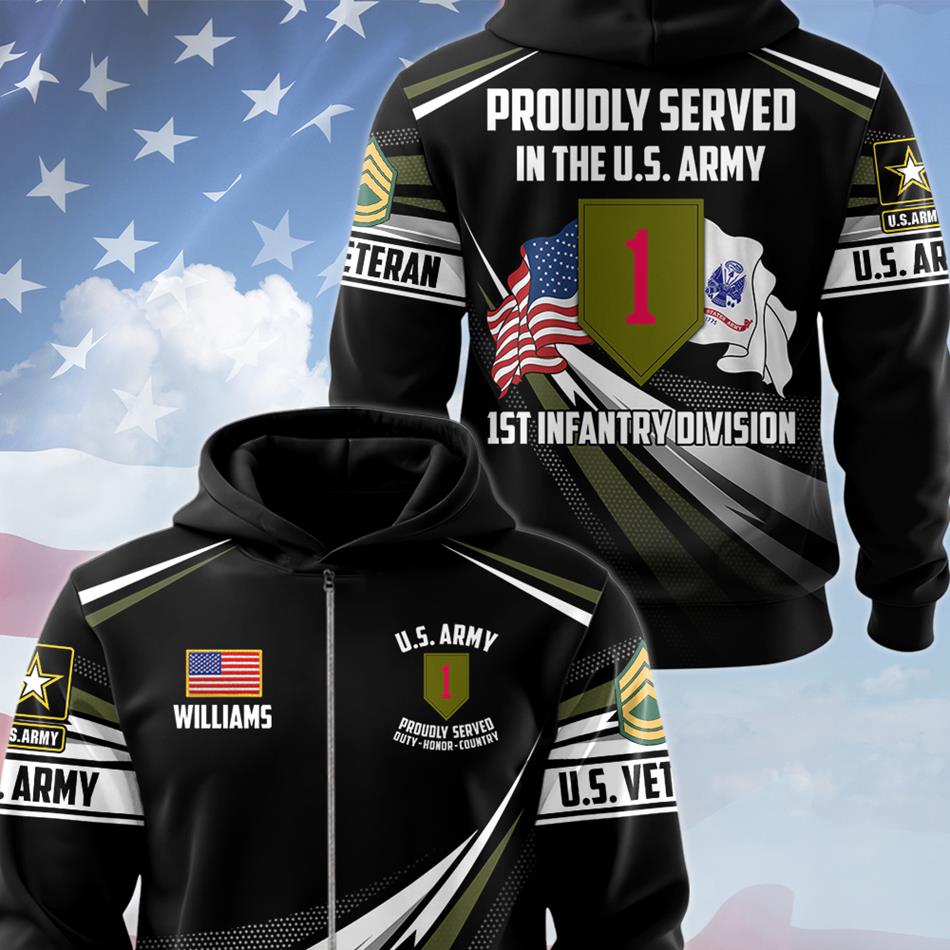 Custom Branch Division Rank Proudly Served Duty Honor Country Personalized All Over Print Shirt For Veteran Dad Grandpa Veterans Day Gift H2511 Trna