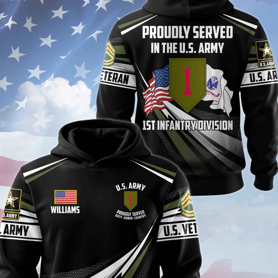 Custom Branch Division Rank Proudly Served Duty Honor Country Personalized All Over Print Shirt For Veteran Dad Grandpa Veterans Day Gift H2511 Trna