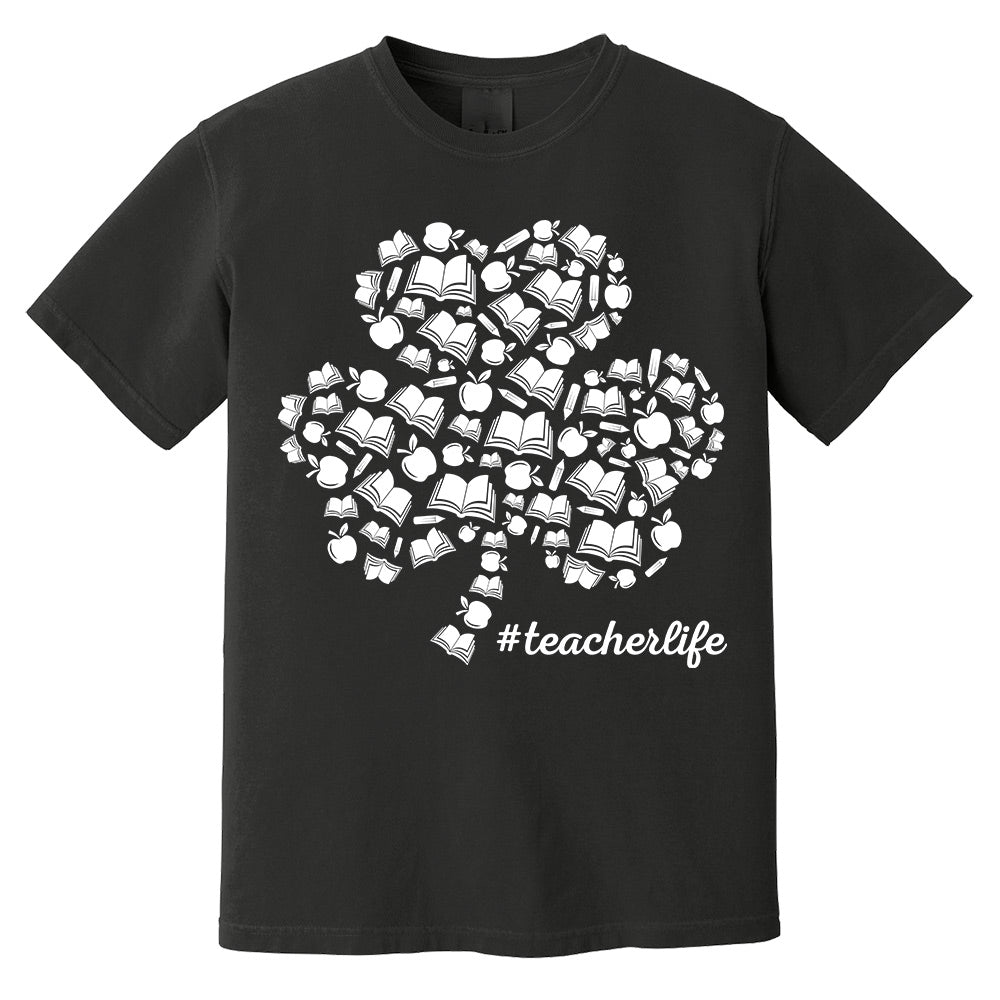 Shamrock Books Apple Pencil Teacher Element T-Shirt Patrick Day Teacher Life H2511 Do99
