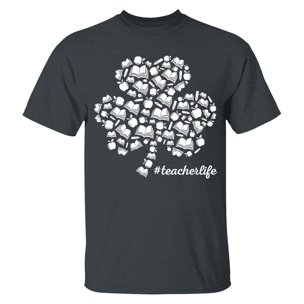 Shamrock Books Apple Pencil Teacher Element T-Shirt Patrick Day Teacher Life H2511 Do99