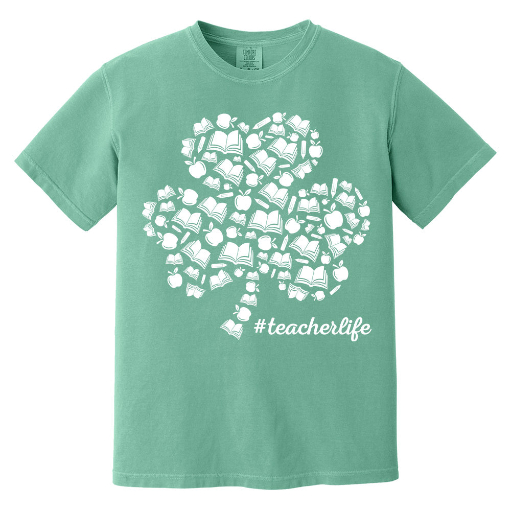 Shamrock Books Apple Pencil Teacher Element T-Shirt Patrick Day Teacher Life H2511 Do99