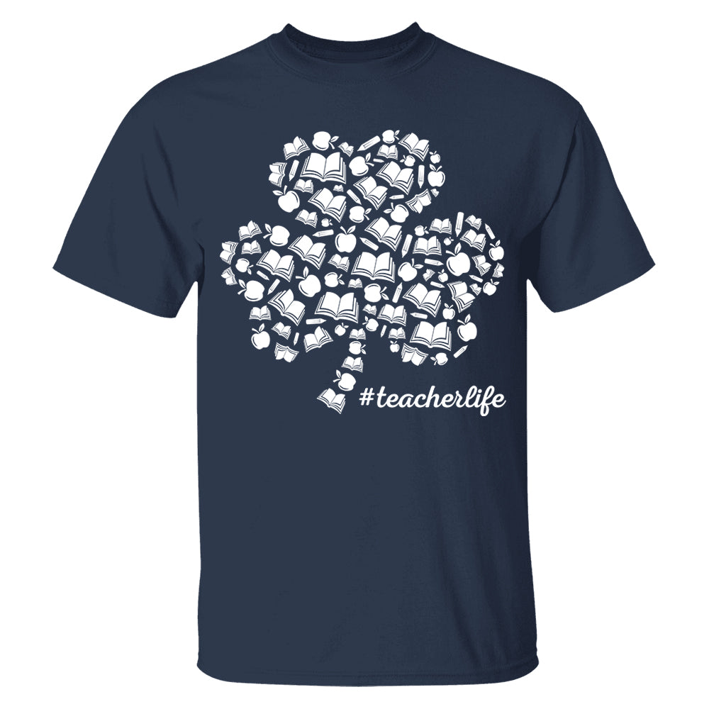 Shamrock Books Apple Pencil Teacher Element T-Shirt Patrick Day Teacher Life H2511 Do99