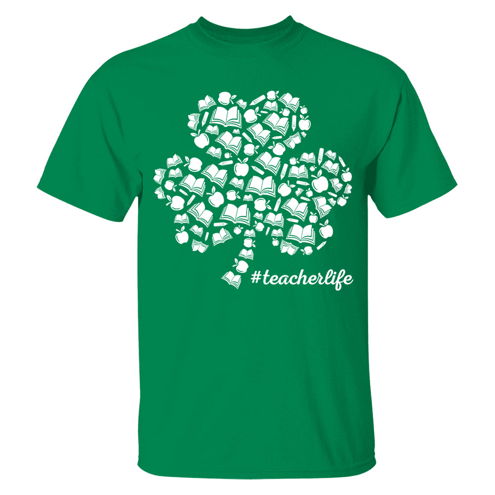 Shamrock Books Apple Pencil Teacher Element T-Shirt Patrick Day Teacher Life H2511 Do99