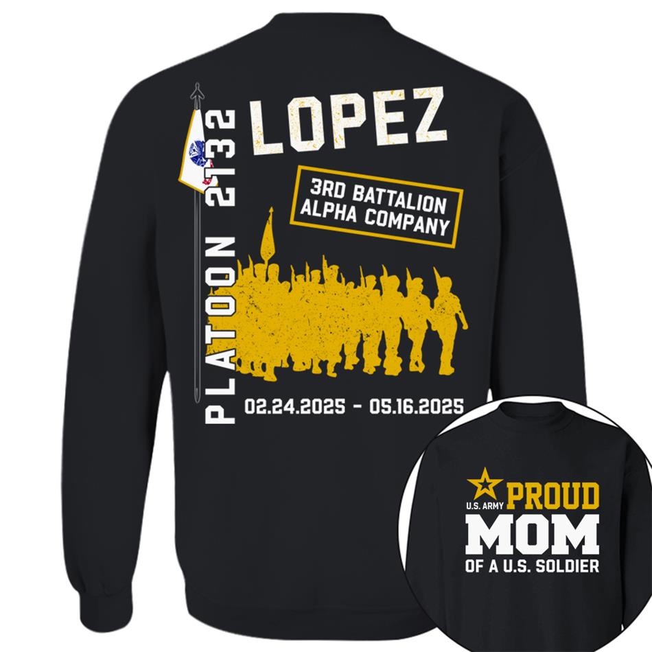 Proud Mom Of A US Soldier Custom Graduation Shirt For US Military Mom Dad Family Proud Shirt For Graduationn Day H2511 Trna