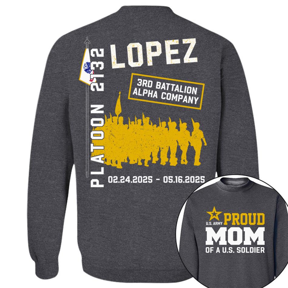 Proud Mom Of A US Soldier Custom Graduation Shirt For US Military Mom Dad Family Proud Shirt For Graduationn Day H2511 Trna
