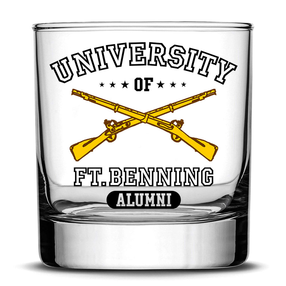 University Of Military Base Alumni Custom Whiskey Glasses Gift For Veteran Dad Grandpa H2511