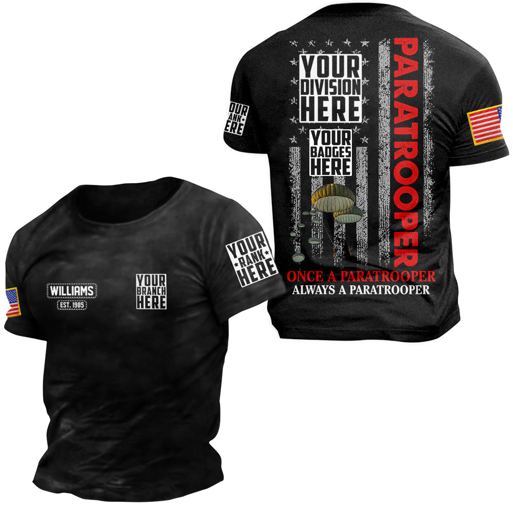 Once A Veteran Title Always A Veteran Title Personalized All Over Print Shirt For Veteran H2511