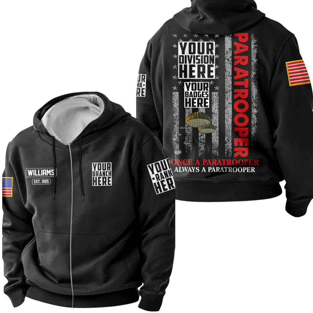 Once A Veteran Title Always A Veteran Title Personalized All Over Print Shirt For Veteran H2511
