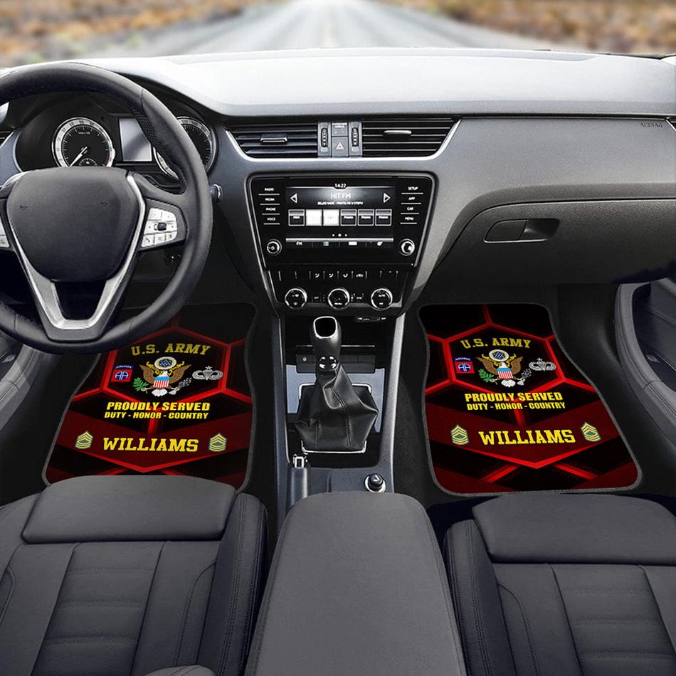  Personalized U.S Army Car Floor Mats Customized Division Badges US Military Car Accessories H2511 Trna