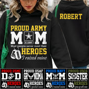 Proud Army Mom Most People Never Meet Their Heroes I Raised Mine Custom Shirt For Proud Military Mom Dad Sister Grandma Grandma H2511 Trna