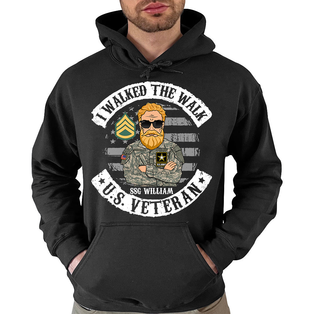 I Walked The Walk Proud U.S. Veteran Personalized Shirt For Veterans H2511