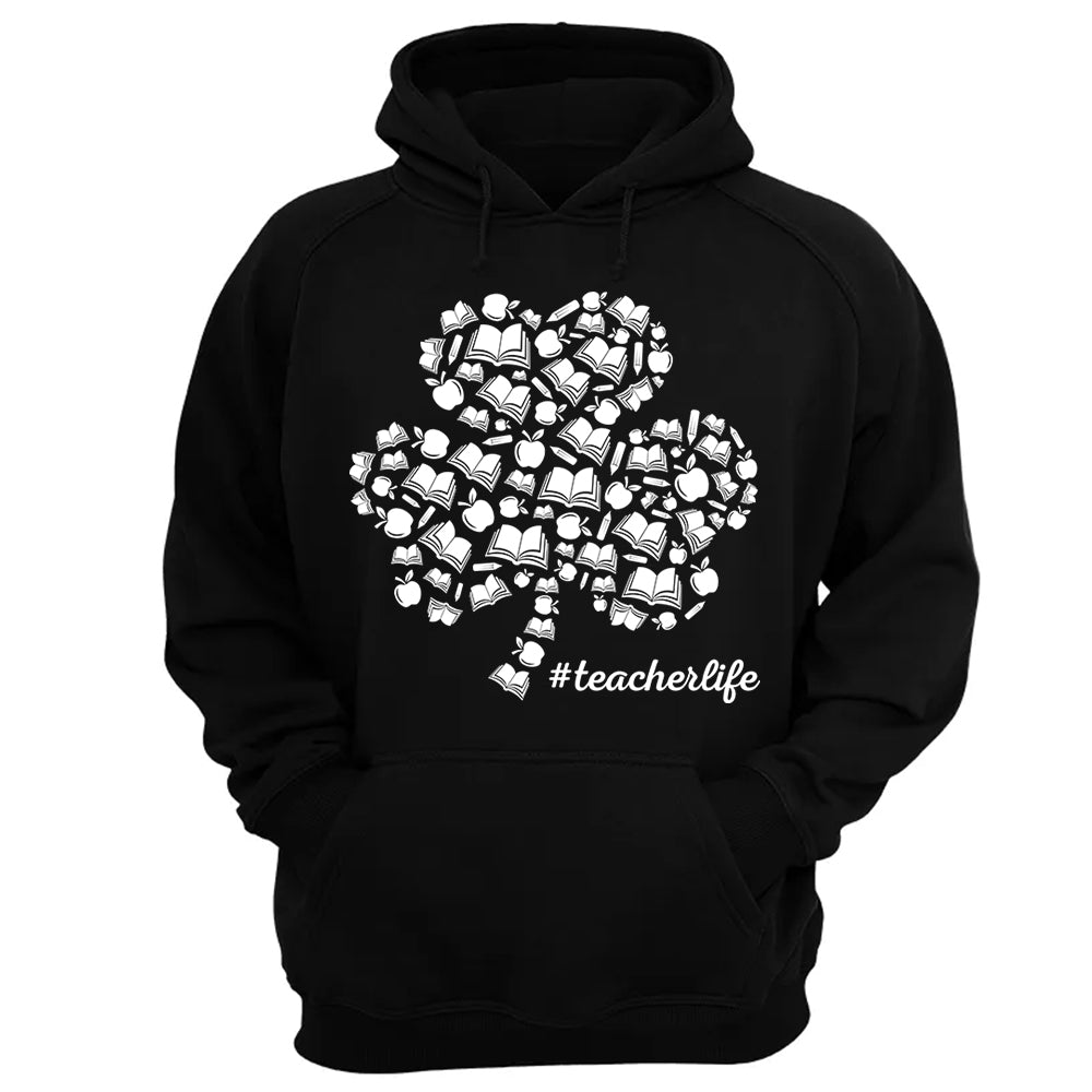 Shamrock Books Apple Pencil Teacher Element T-Shirt Patrick Day Teacher Life H2511 Do99