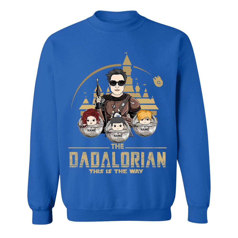 The Dadalorian This Is The Way Custom Shirt For Dad, Father Day Gifts for Dad Funny Dad Tshirt Cool Daddy Nh00