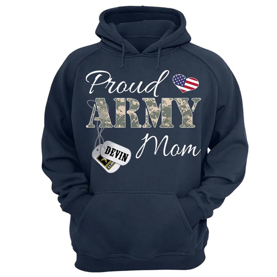 Proud Army Mom Dad Grandma Grandma Military Family Shirt Custom All Military Branches H2511 Trna
