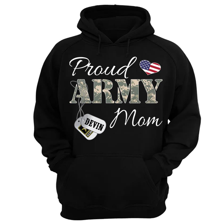 Proud Army Mom Dad Grandma Grandma Military Family Shirt Custom All Military Branches H2511 Trna