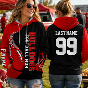 Personalized Team Name Team Spirit Football Mom All Over Print Shirt For Football Mom Dad Family Game Day Shirt H2511