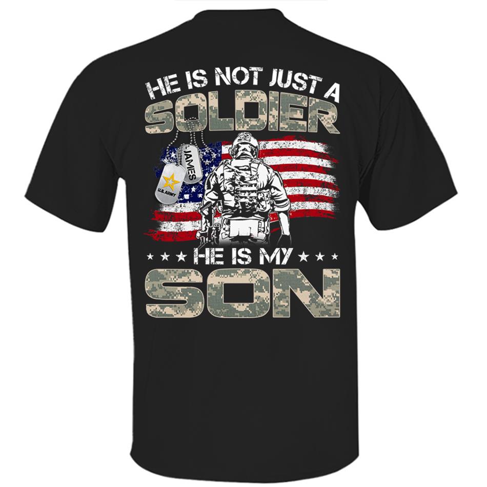 He Is Not Just A Soldier He Is My Son Proud Army Military Family Shirt US Army Graduration Shirt Big Day Shirt H2511 Trna
