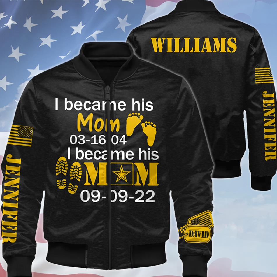 I Became His Mom I Became Army Mom Custom All Over Print Shirt Hoodie Gift For Military Mom Dad Family Members H2511 Trna
