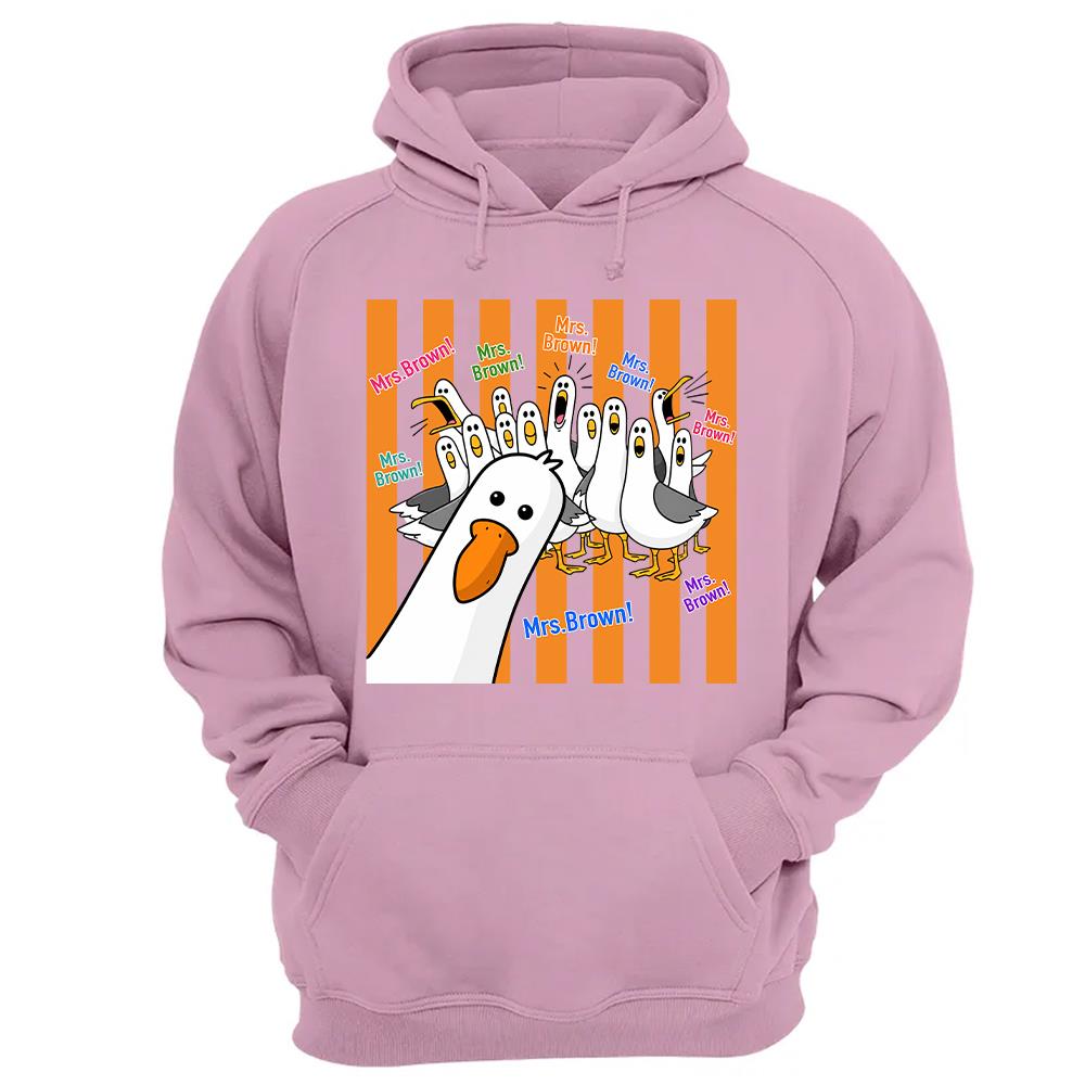 Custom Funny Seagulls Teacher Name Shirt, Teacher Appreciation Gift L0411 Hv01