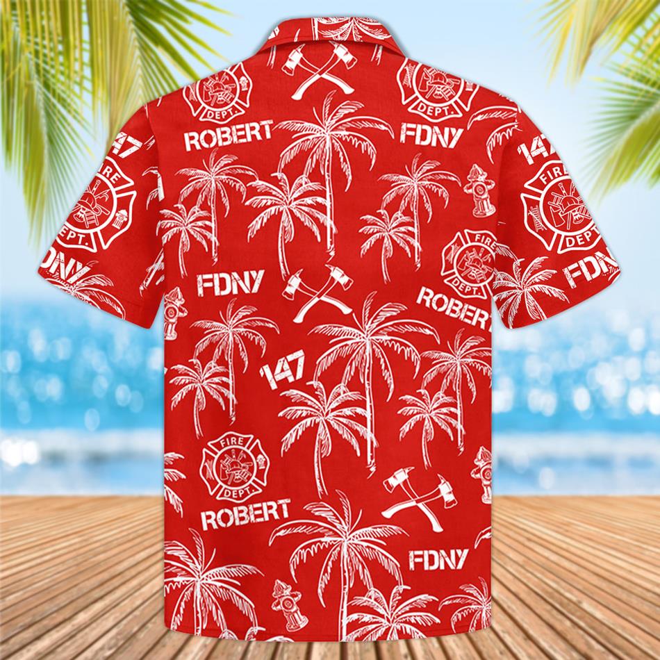 Custom Hawaiian Shirt Gift For Firefighter - Personalized Gifts For Fireman H2511 Trna