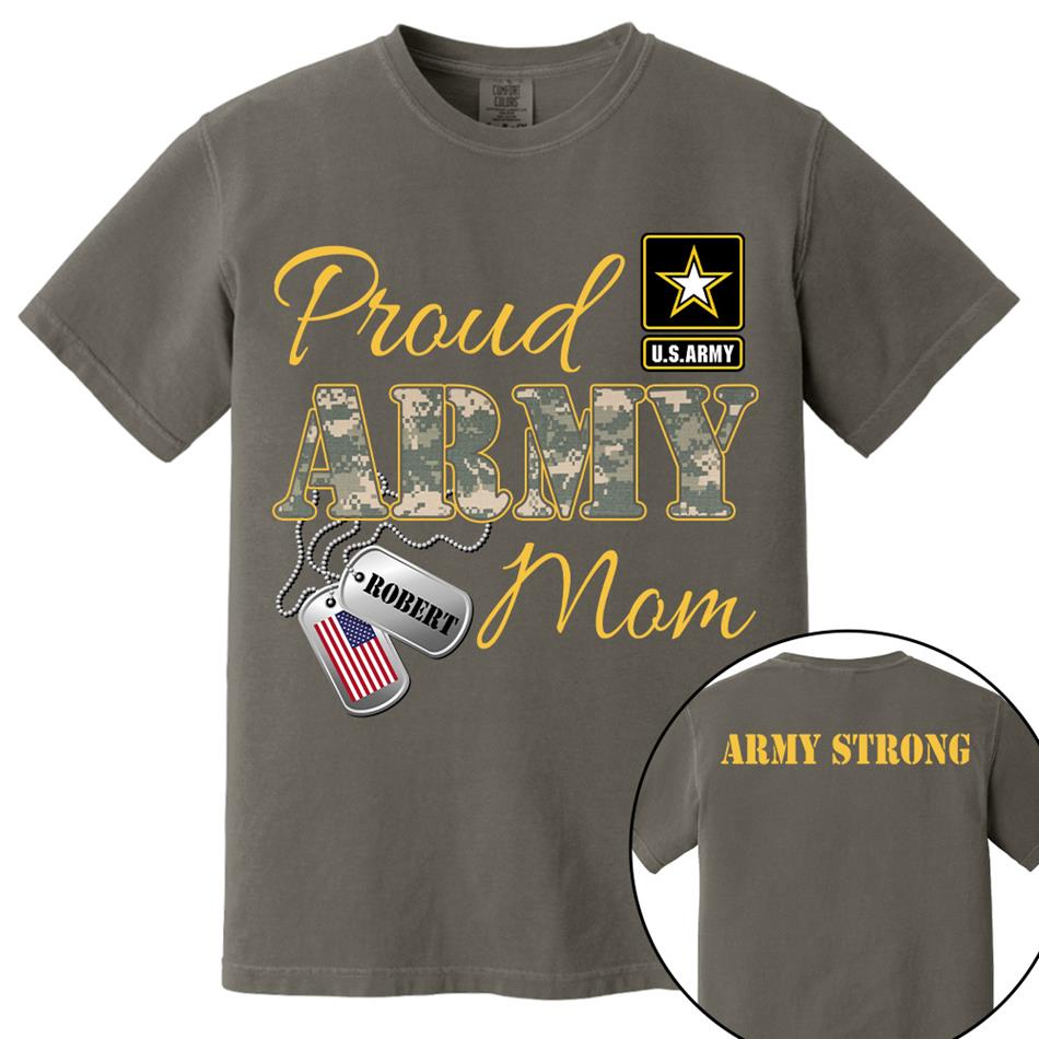 Proud Army Mom Dad Sister Grandma Grandma Military Family Graduationn Day Shirt Custom All Military Branches Shirt  H2511 Trna
