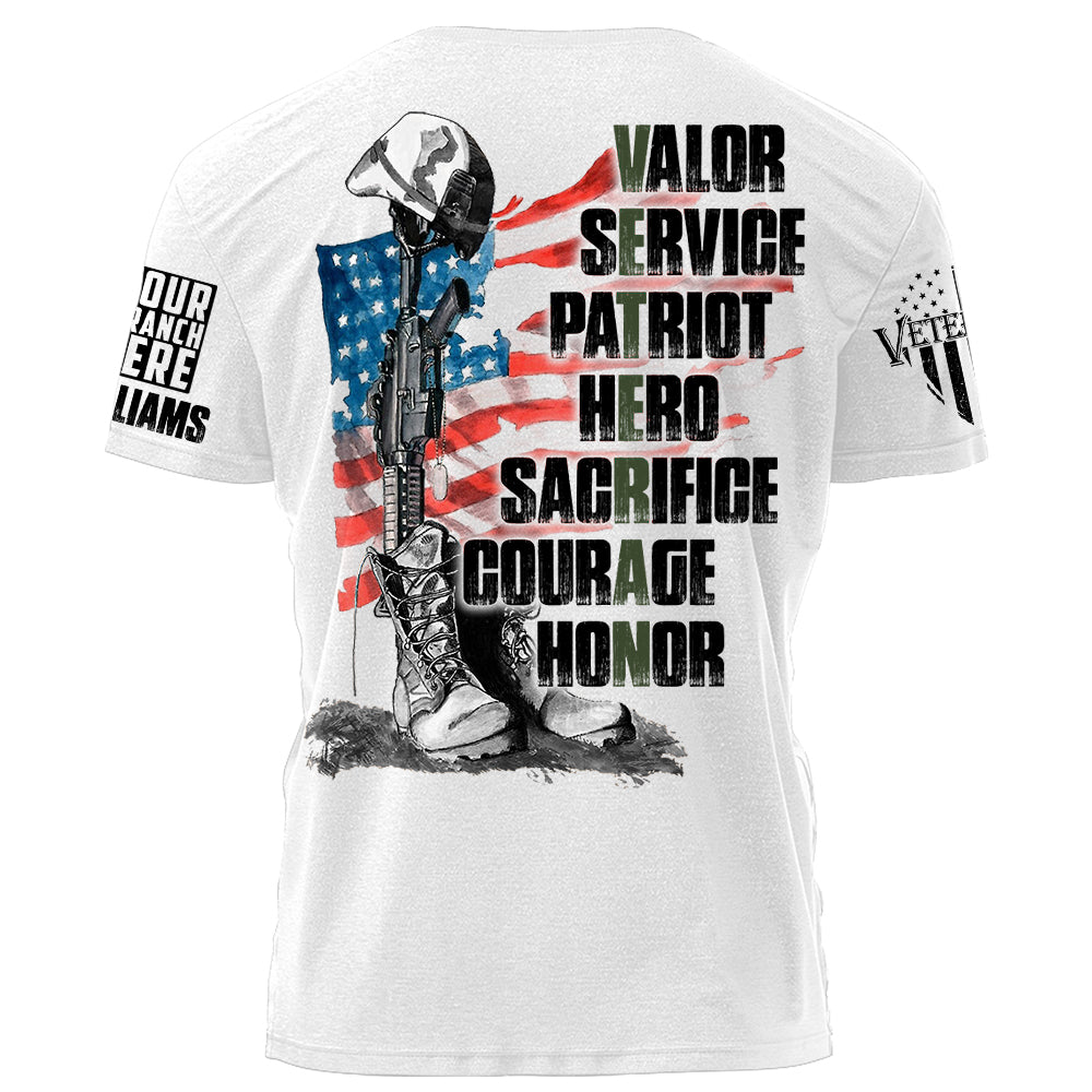US Veteran Shirt Valor Service Patriot Hero Sacrifice Courage Honor Shirt For Veteran H2511