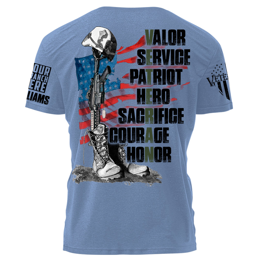 US Veteran Shirt Valor Service Patriot Hero Sacrifice Courage Honor Shirt For Veteran H2511