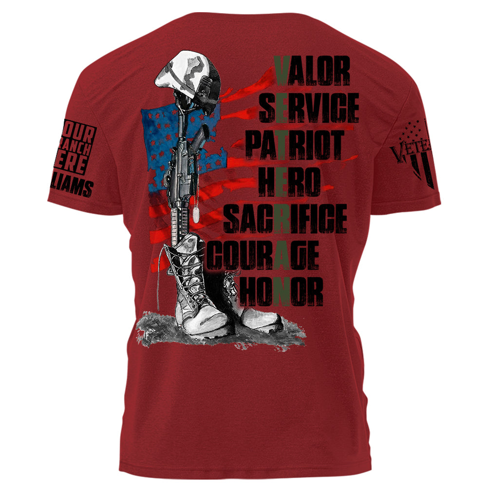 US Veteran Shirt Valor Service Patriot Hero Sacrifice Courage Honor Shirt For Veteran H2511