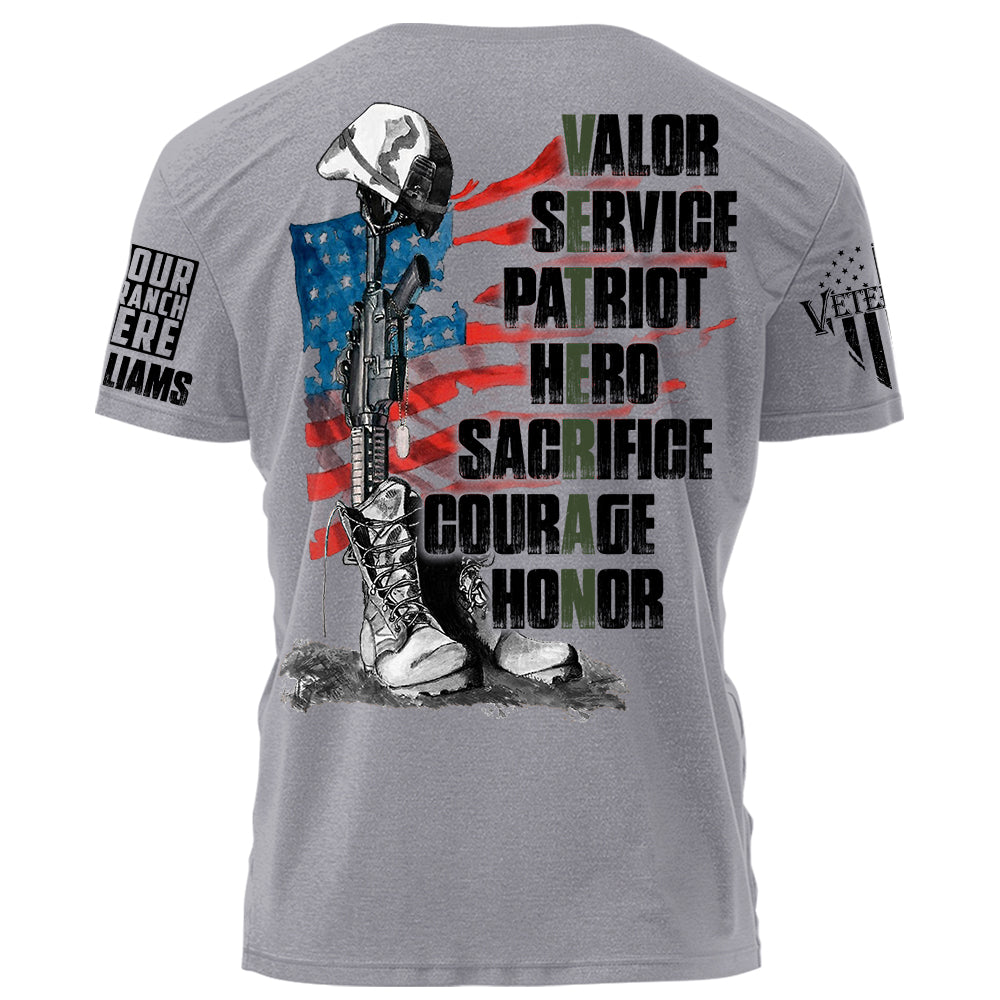 US Veteran Shirt Valor Service Patriot Hero Sacrifice Courage Honor Shirt For Veteran H2511
