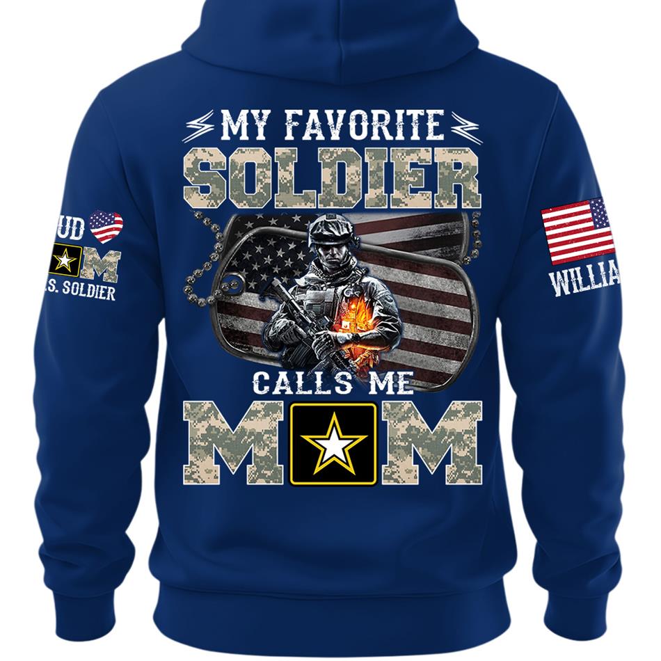 My Favorite Soldier Calls Me Mom Proud Mom Dad Of A US Soldier Custom Shirt For Proud Military Mom Dad Family Day Shirt Mothers Day Fathers Day Shirt H2511 Trna